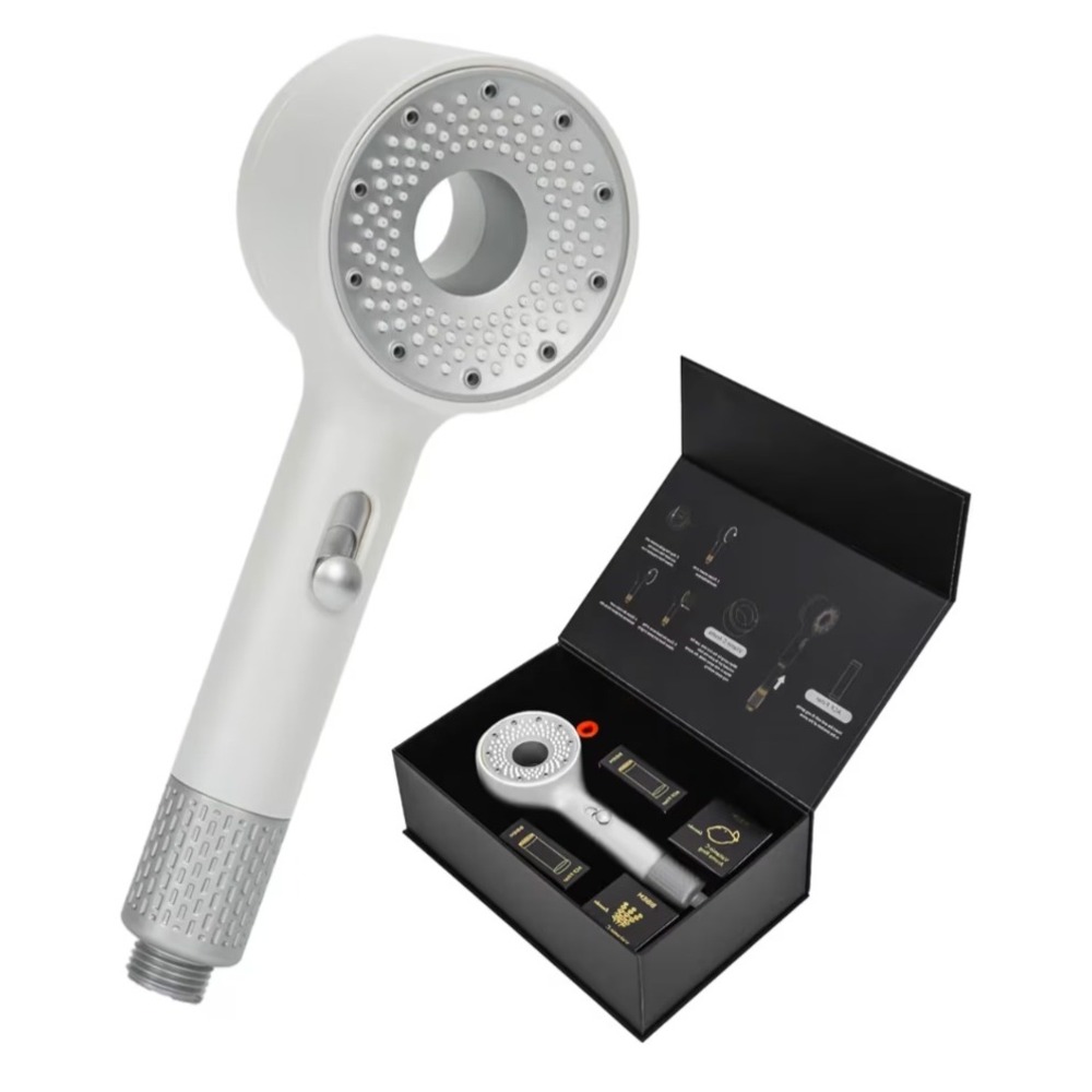 BIBIE Handheld Filtered Shower Head White Vitamin C Fragrance Ring NSF Certified